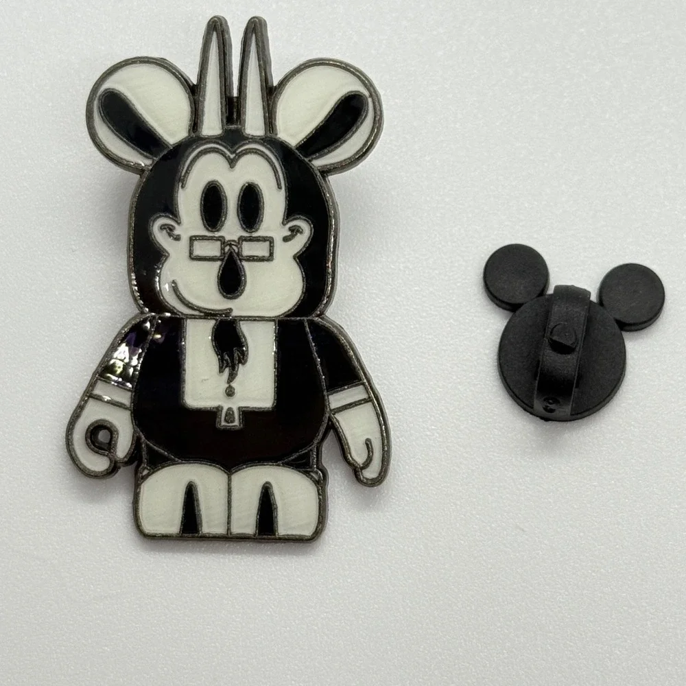 Disney‎ Parks Gideon Goat Vinylmation Style Enamel Pin Black White 2013